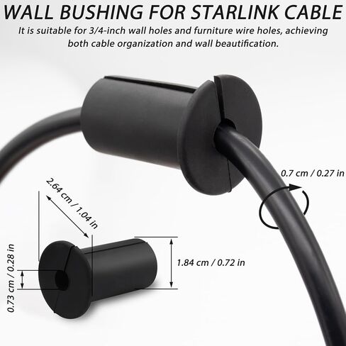 8 قطع من مجموعة توجيه الكابلات Starlink Wall Grommets متوافقة مع كابل Starlink Ethernet من السيليكون لتغذية كابل جلبة الحائط من خلال البطانة لفتحة الحائط 3/4 بوصة in Kuwait