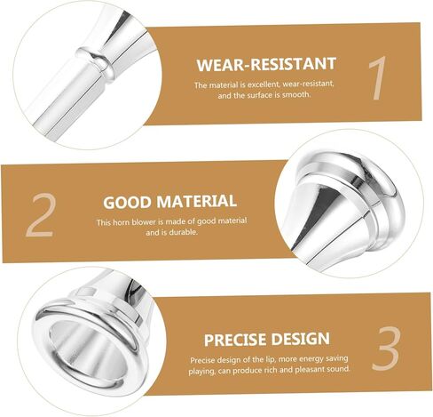 Horn Copper Mouthpiece Replacement Accessory for Horn Players Durable Instrument Part for Beginners Intermediate Professional Use Convenient Design for Enhanced Performance in Saudi Arabia