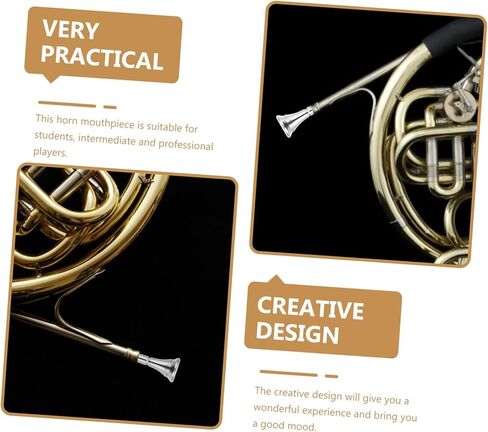 Horn Copper Mouthpiece Replacement Accessory for Horn Players Durable Instrument Part for Beginners Intermediate Professional Use Convenient Design for Enhanced Performance in Saudi Arabia