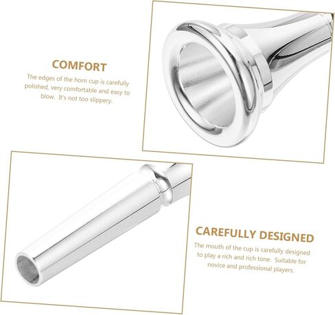 Horn Copper Mouthpiece Replacement Accessory for Horn Players Durable Instrument Part for Beginners Intermediate Professional Use Convenient Design for Enhanced Performance in Saudi Arabia