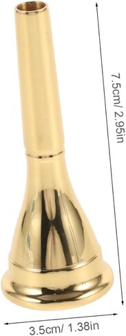 Vaguelly Copper French Horn Mouthpiece Durable Metal Mouthpiece Accessory for Concerts Elegant Design Easy to Install Smooth Polished Finish for Optimal Performance in Saudi Arabia