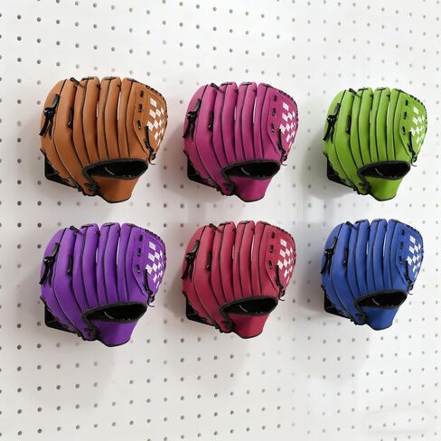 4 Pack Baseball Glove Stand Vertical Holder Baseball/Softball Glove Wall Mount Display No-Drill Preserves Glove Shape Sports Organizer Decor for Bedroom Man Cave Locker Room Ideal Gift for Players in Saudi Arabia