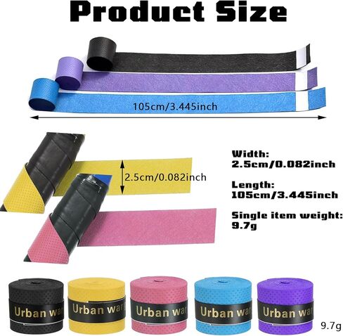 10-Pack Baseball Bat Grip Tape, Precut Bat Tape – Softball Bat Grip, Curly Design, Sweat-Absorbent and Non-Slip, Available in 5 Colors for Bats Players & Coaches & Enthusiasts in Saudi Arabia