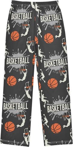 Sports Pajama Pants Dinosaur Pajama Bottoms Soft Warm Pjs Elastic Waist Lounge Pants 6-8Y in Kuwait