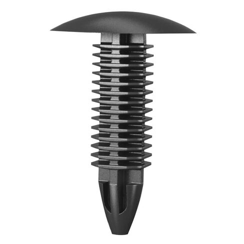 Essentra, 167206069902, Black Nylon Fir Tree Push-in Rivet - Type 1 - Compatible Hole Diameter 5.6 mm (0.220 in) - Compatible Panel Thickness Range 2-7 mm (0.079-0.276 in) (300 Item/s) in Saudi Arabia
