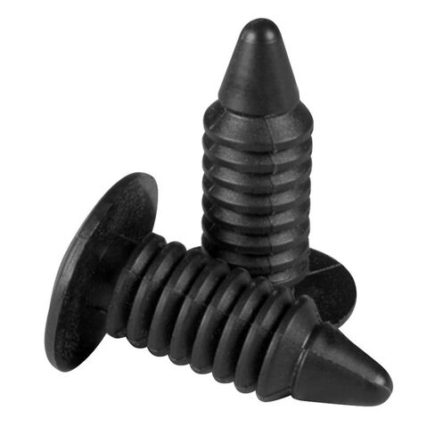 Essentra, 27RT250800, Black Nylon Barbed Push-in Rivet - Type 2 - Compatible Hole Diameter 6.4 mm (0.250 in) - Compatible Panel Thickness Range 3.8-13.6 mm (0.150-0.535 in) (1000 Item/s) in Saudi Arabia