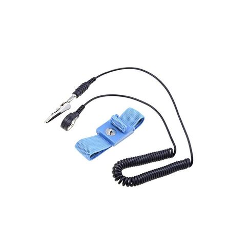 SCS ECWS61M-1 حزام معصم قابل للتعديل من القماش الأزرق، سلك ملفوف بطول 6 أقدام in Kuwait