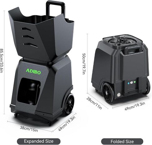 ADIBO Tennis Ball Machine, Dual Motor for Topspin and Backspin, 160-180 Balls, Max 87MPH, Built-in Lithium Battery with 6 Hours of Continuous Operatio (Black) in Kuwait