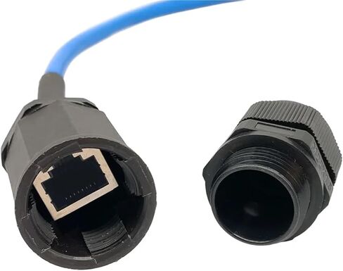 RJ45 Connector Ethernet Interface M22 Network Adapter CAT6 Shielded Panel Mount Line 25cm 1Pcs in Saudi Arabia