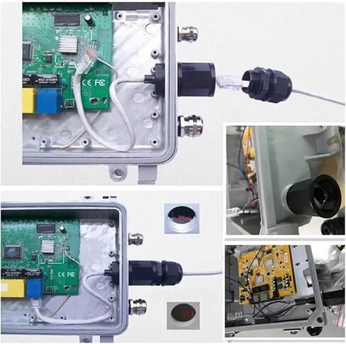 RJ45 Connector Ethernet Interface M22 Network Adapter CAT6 Shielded Panel Mount Line 25cm 1Pcs in Saudi Arabia
