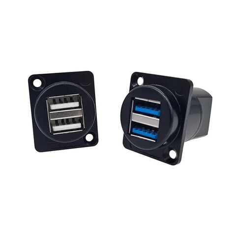 1 قطعة D نوع معدني مزدوج الصف مقبس USB أنثى 2.0 3.0 لوحة موصلات تصاعد أسود (USB-2.0) in Saudi Arabia