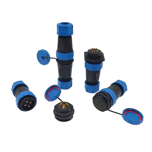 SP28 Docking/Back Nut/Square Angle Connector 2/3/4/5/6/7/8/9/10/12/14/16/19/22/24/26Pin IP68 Cable Connectors Socket 1Pcs(3P) in Saudi Arabia