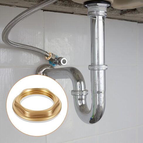 4 عبوات من صواميل قفل النحاس، شفة تركيب الأنابيب، صامولة قفل الصنبور بفتحة واحدة مع غسالة السيليكون G1/4 بوصة صامولة سداسية أنثى لحوض المطبخ والسباكة in Kuwait