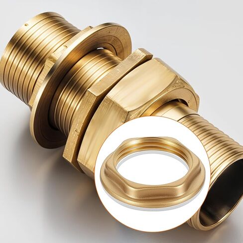 4 عبوات من صواميل قفل النحاس، شفة تركيب الأنابيب، صامولة قفل الصنبور بفتحة واحدة مع غسالة السيليكون G1/4 بوصة صامولة سداسية أنثى لحوض المطبخ والسباكة in Kuwait