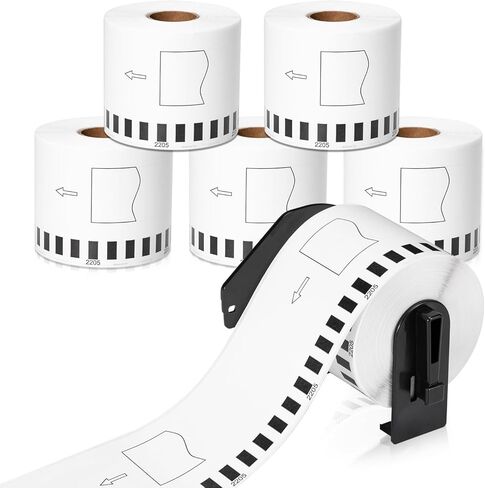 12 Rolls Replace Brother Die-Cut 29mm x 90mm DK Labels QL-800 Standard Address Label DK-1201 (1.1" x 3.5") for QL-810W QL-710W Label Printer, Barcode & All Purpose Label, 4800 Labels + 1 Frame in Kuwait