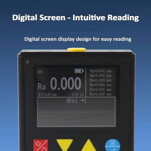 Surface Roughness Meter, Digital Surface Gauge Handheld Surface Roughness Tester Meter, Ra/Rz/Rq/Rt/Rp/Rv/Rc Parameters, for Metals in Saudi Arabia