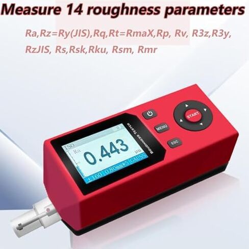 Handheld Surface Roughness Tester,Profilometer w/IPS Display, 14 Roughness Parameters, Measurement Range: 320μm, 500 Data Sets, for Machining in Saudi Arabia