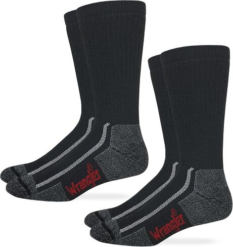 Wrangler Men's All Terrain Gear Merino Wool Cushion Crew Socks (2 Pairs) in Saudi Arabia