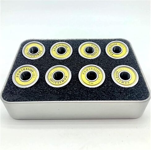 محامل 16 قطعة Powerslide ILQ-9 608 محامل التزلج على الجليد لسباق التعرج الأسطوانة 608zz ذهبي in Kuwait