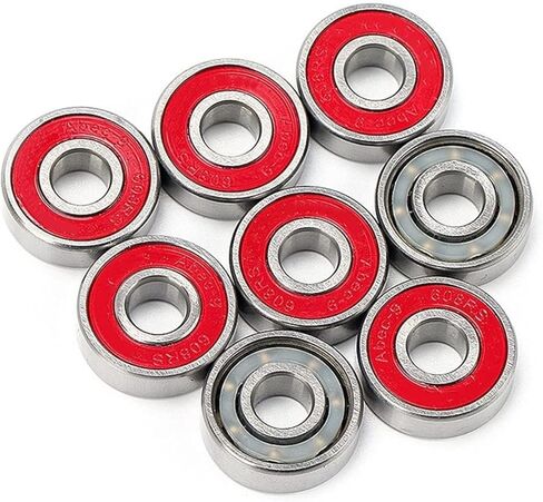 Bearings 8pcs 608 Inline Skates Bearing+1 Skateboard Bearing Cleaner Bottle+Competitional Skating 608 Bearing Disassembling Tool in Kuwait