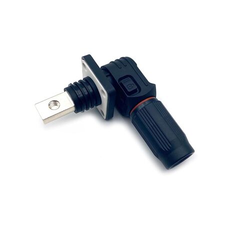200A Battery Energy Storage Connector, 50mm² High Current Connectors IP67 Waterproof Copper Brand Thread Wiring Power Adapter Quick Plug Terminal Right Angle Plug and Socket (1500V Black) in Saudi Arabia