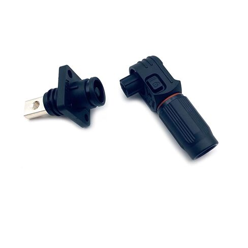 200A Battery Energy Storage Connector, 50mm² High Current Connectors IP67 Waterproof Copper Brand Thread Wiring Power Adapter Quick Plug Terminal Right Angle Plug and Socket (1500V Black) in Saudi Arabia