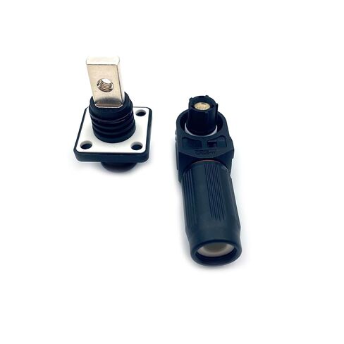 200A Battery Energy Storage Connector, 50mm² High Current Connectors IP67 Waterproof Copper Brand Thread Wiring Power Adapter Quick Plug Terminal Right Angle Plug and Socket (1500V Black) in Saudi Arabia