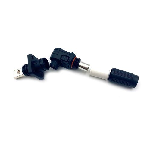 200A Battery Energy Storage Connector, 50mm² High Current Connectors IP67 Waterproof Copper Brand Thread Wiring Power Adapter Quick Plug Terminal Right Angle Plug and Socket (1500V Black) in Saudi Arabia