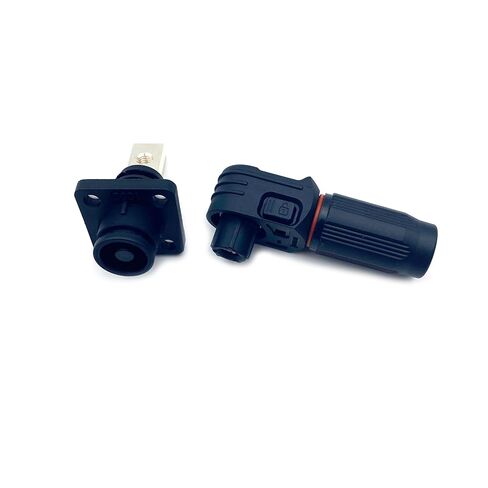200A Battery Energy Storage Connector, 50mm² High Current Connectors IP67 Waterproof Copper Brand Thread Wiring Power Adapter Quick Plug Terminal Right Angle Plug and Socket (1500V Black) in Saudi Arabia
