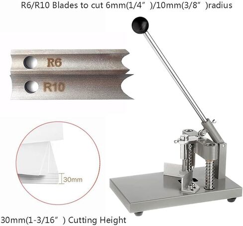Manual Corner Rounder Puh, Corner Rounder Cutter Machine, 30mm Thickness Heavy Duty Paper Card, with R6 R10 Metal Dies, for Abs Plastic in Saudi Arabia
