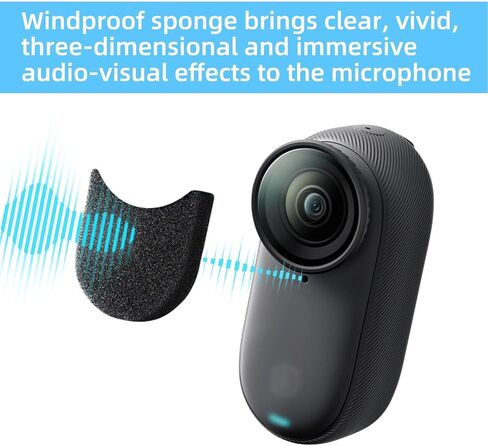 6 عبوات من واقيات الرياح لميكروفون Insta360 GO 3/3S، لملحقات Insta360 GO 3/GO 3S، تقلل ضوضاء الرياح in Kuwait