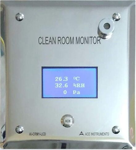 Digital Differential Pressure Monitor (Range: 0 to 100 Pascals/ 0 to 0.401 in.Wc) (Temp,Diff. Pressure,RH) for Pharma Clean Rooms, Hospital OT Rooms, HVAC | Model: AI-CRM1-LCD in Kuwait