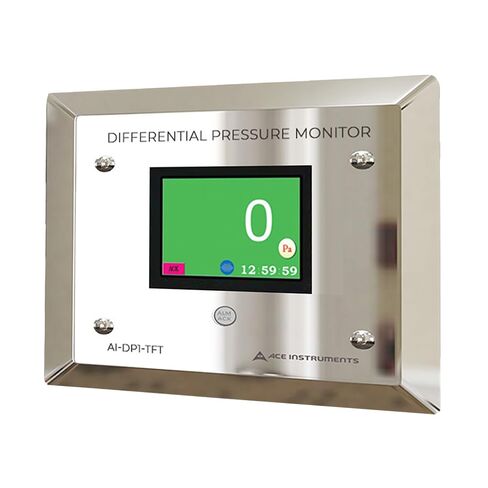 Advanced TFT Screen Digital Differential Pressure Monitor | 3-Inch TFT Screen for Clean Rooms, AHUs, Laminar Flow Cabinets & Hospital OTs | Model: AI-DP1-TFT in Kuwait