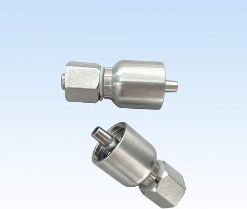 M14x1.5 Din Crimping Hydraulic Joint, 1/4-Inch Hose I.D, Press-Fitting Connector for Mini Excavator in Saudi Arabia