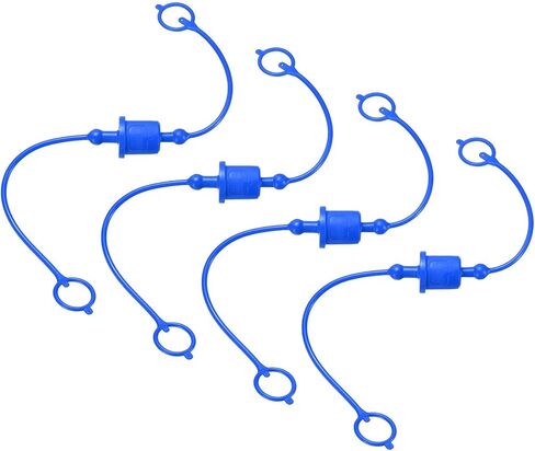 HARFINGTON 4 مجموعات 3/8 غطاء غبار خرطوم هيدروليكي ومجموعة قابس، ISO-16028 غطاء غبار ذكر وغطاء قابس أنثى يفصل سريعًا غطاء قارنة الهواء وتجهيزات قابس منفذ مع حلقة الاحتفاظ، أحمر in Kuwait