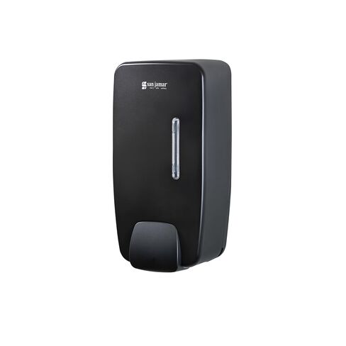 San Jamar Timeless Manual Foam Soap Dispenser, Black, Universal Bulk Soap Compatible, Wall Mount, with Viewing Window in Saudi Arabia
