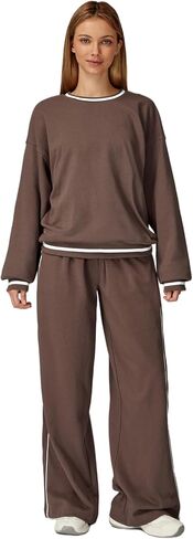 OMEWEE Sweatsuits women 2 piece outfit Batwing Sleeve Sweatshirts and pants Running Tracksuits Sets in Saudi Arabia