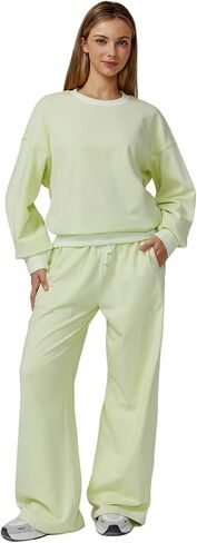 OMEWEE Sweatsuits women 2 piece outfit Batwing Sleeve Sweatshirts and pants Running Tracksuits Sets in Saudi Arabia