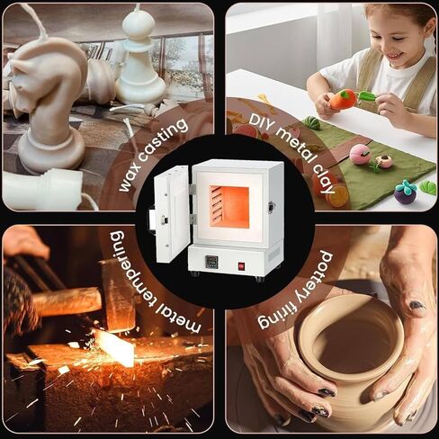 COYEUX 2000W Electric Ceramic Laboratory Muffle Furnace, 0-1150℃ Metal Melting Furnace, Four-Sided Surround Heating Technology, for Dentistry, Ceramic Works, Jewelry Treatment in Kuwait