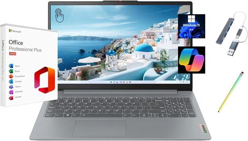 Lenovo IdeaPad 3i Chromebook 15.6" FHD 1920 x 1080 Display | Intel Celeron N4500 1.1GHz | Intel UHD Graphics | Camera |Grey | 4GB RAM | 64GB SSD | Chrome OS | Bundle with 64GB USB Flash Drive in Saudi Arabia