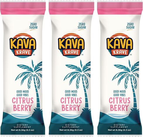 Citrus Berry Kava Drink Mix – 15 Pack for Natural Energy, Mood Support, Stress Relief & Nootropic Focus in Saudi Arabia