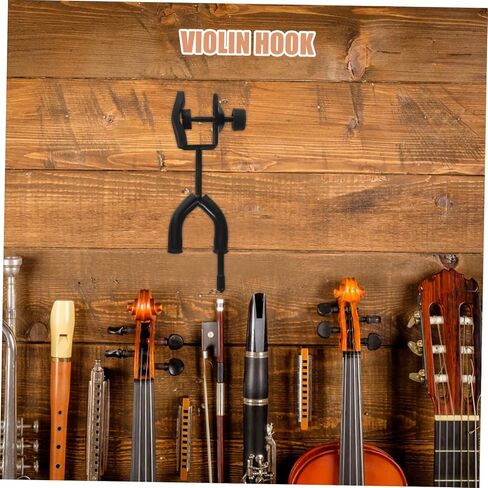 Violin Mount Hanger with Bow Hook Metal Clamp Violin Music Stand Extension Rack for Sheet Music Stand Holder Accessories in Saudi Arabia