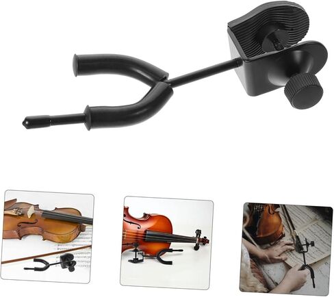 Violin Mount Hanger with Bow Hook Metal Clamp Violin Music Stand Extension Rack for Sheet Music Stand Holder Accessories in Saudi Arabia