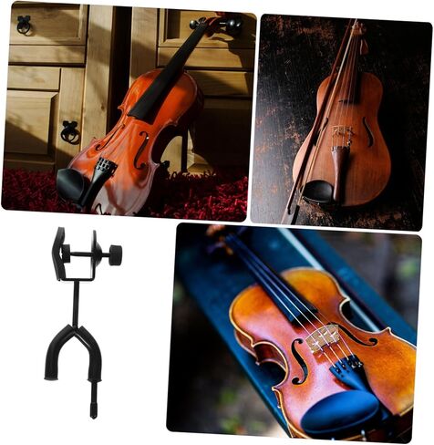 Violin Mount Hanger with Bow Hook Metal Clamp Violin Music Stand Extension Rack for Sheet Music Stand Holder Accessories in Saudi Arabia