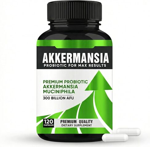 Akkermansia Probiotic Supplement, (120 Count) Akkermansia Muciniphila, High-Potency Formula for Gut Health & Immune Support, 300 Billion CFU, Vegan in Saudi Arabia