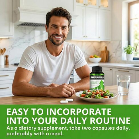 Akkermansia Probiotic Supplement, (120 Count) Akkermansia Muciniphila, High-Potency Formula for Gut Health & Immune Support, 300 Billion CFU, Vegan in Saudi Arabia