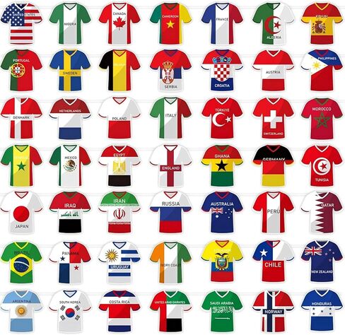 2026 World Cup Soccer Flags Bunting Banner 49 Countries International Country String Flags 49Pcs World Cup Decorations for Sports Themed Parties Olympic Events Outdoor Celebrations Fans Merchandise in Saudi Arabia