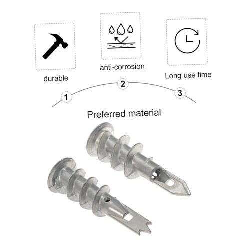100 قطعة من مسامير توسيع الحوائط الجافة ذاتية الحفر الثقيلة لجدران الجبس تاج مزدوج الشكل لاحتياجات التثبيت المتنوعة in Kuwait
