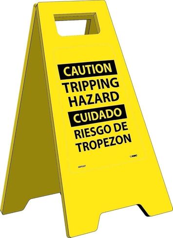 National Marker HDFS207 Caution Tripping Hazard - Bilingual Heavy Duty Floor Stand in Kuwait