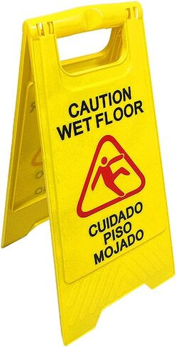 لافتة "الأرضية المبللة" باللغتين الإنجليزية والإسبانية | 290391-باي in Kuwait